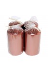 HotStar Metallic Copper Candles Pillars 4 Pcs Burning 30 Hours 60x100 mm Unscented