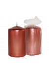 HotStar Metallic Copper Candles Pillars 4 Pcs Burning 30 Hours 60x100 mm Unscented