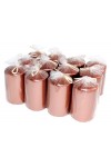 HotStar Metallic Copper Candles Pillars 12 Pcs Burning 30 Hours 60x100 mm Unscented