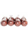 HotStar Metallic Copper Candles 8 Pcs Burning 28 Hours d80 mm Unscented