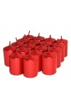 HotStar Unscented Candles Metallic Red 18 Pcs Pillar Duration 6 Hours 35x50 mm