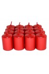 HotStar Candele Non Profumate Rosso Metalizzato 16 Pz Moccoli Durata 6 Ore 35x50 mm