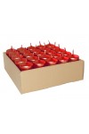 HotStar Candele Non Profumate Rosso Metalizzato 25 Pz Moccoli Durata 7-8 Ore 35x80 mm