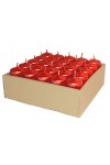 HotStar Candele Non Profumate Rosso Metalizzato 25 Pz Moccoli Durata 7-8 Ore 35x80 mm