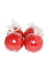 HotStar Metallic Red Candles 4 Pcs Burning 28 Hours d80 mm Unscented