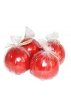 HotStar Metallic Red Candles 4 Pcs Burning 28 Hours d80 mm Unscented