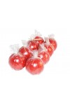 HotStar Metallic Red Candles 8 Pcs Burning 28 Hours d80 mm Unscented