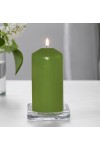 HotStar Candele Cilindriche Cera a Colonna Durata 12 Ore d45 h90 mm Colore Verde Set di 6 Pezzi Antigoccia