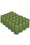 HotStar Pillar Wax Cylindrical Candles Duration 12 Hours d45 h90 mm GREEN Color Set of 24 Pieces