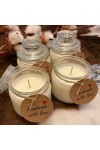 HotStar 4pcs VANILLA Candle in Pure Natural Soy Wax mm 72x92h Glass Made in Italy, 30-35 Hours