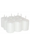 HotStar Unscented Candles Metallic Pearl 9Pcs Pillar Duration 6 Hours 35x50 mm