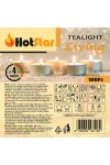 HotStar Living Tealight Unscented Candles 4h 50Pcs White