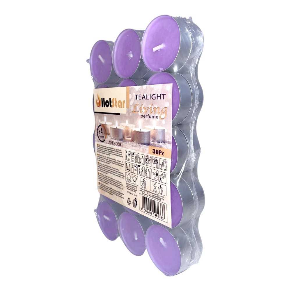 HotStar Living Tealight Lavander Candles 4h 30Pcs