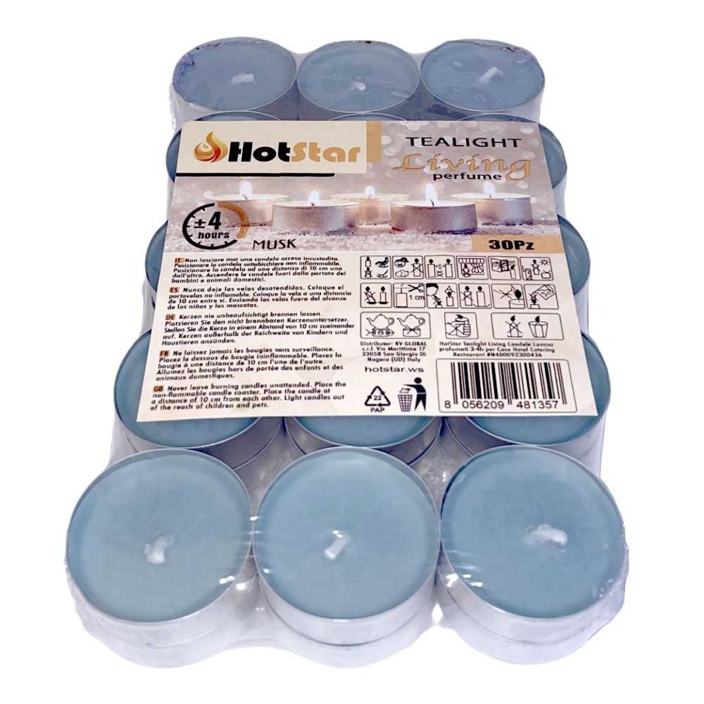 HotStar Living Tealight Scented MUSK Candles 4h 30Pcs