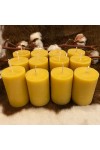 HotStar 12Pcs Candle in Pure Natural Beeswax 48x75 mm White Label