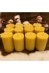 HotStar 12Pcs Candle in Pure Natural Beeswax 48x75 mm White Label