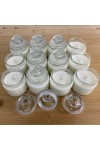 HotStar 12pcs Candle NEUTRAL in Pure Natural Soy Wax Glass mm72x92h White Label, 30-35 Hours