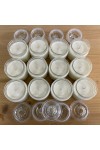 HotStar 12pcs Candle NEUTRAL in Pure Natural Soy Wax Glass mm72x92h White Label, 30-35 Hours