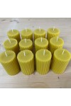 HotStar 12Pcs Candle in Pure Natural Beeswax 48x75 mm White Label