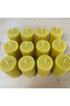 HotStar 12Pcs Candle in Pure Natural Beeswax 48x75 mm White Label