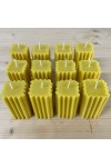 HotStar 12Pcs Candle in Pure Natural Beeswax 44x44x75 mm White Label