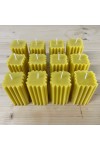 HotStar 12Pcs Candle in Pure Natural Beeswax 44x44x75 mm White Label