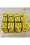 HotStar 12Pcs Candle in Pure Natural Beeswax 44x44x75 mm White Label