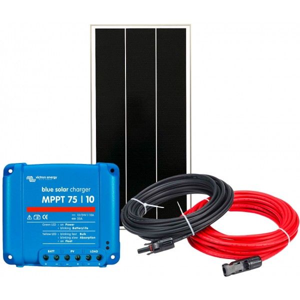 12V 100W Solar Kit with 10A BlueSolar MPPT Charger + Cable Kit