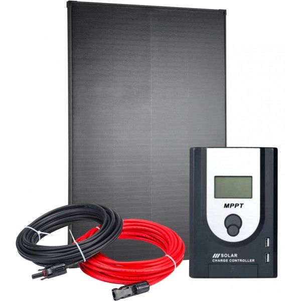 12V 200W Solar Kit with 20A MPPT Charger + Cable Kit