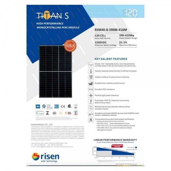 24V 2kW Photovoltaic Kit with 3kVa Inverter 2560Wh LiFePO4 Battery