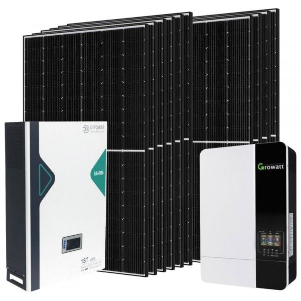 Kit Off Grid Baita Casa 48V 4.4kWh con Inverter 5kVA e Batteria 5.12kWh