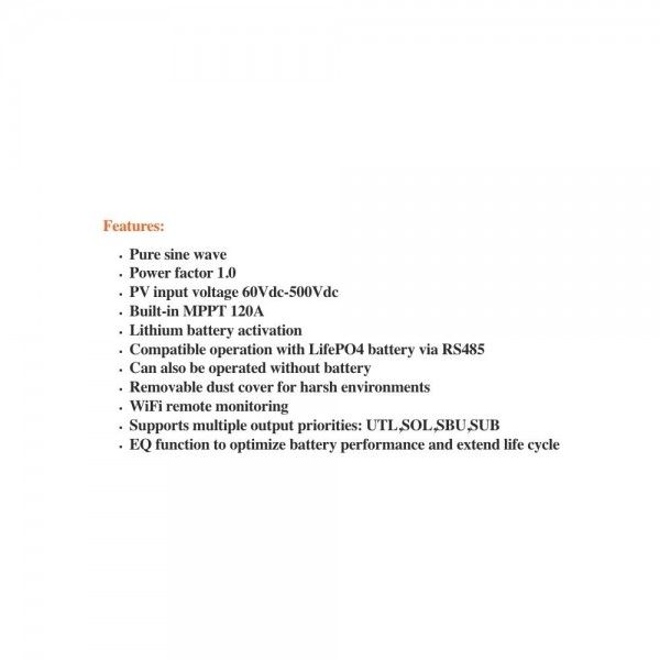 48V 4.8kW Photovoltaic Kit with 5.6kW Inverter & LiFePo4 2x5kW Batteries