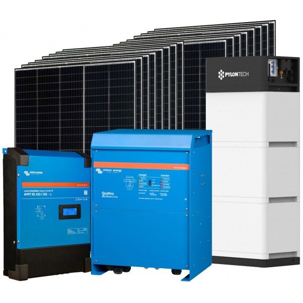 Kit Off Grid Casa 48V con Inverter 8kW Pannelli 6.56kW Batteria 10kWh MPPT 5.76kW