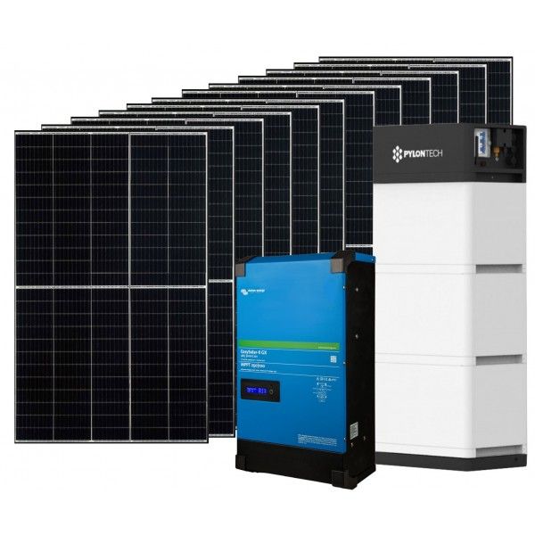 Kit Off Grid Casa 48V con Inverter All-in-One 5kW Pannelli 4.92kW Batteria 10kWh