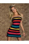 Sexy Strapless Multicoloured Dress