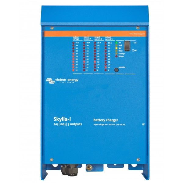 Victron Skylla-i 24/80/3 Battery charger 24V 80A three independent outputs - 400/800Ah battery bank